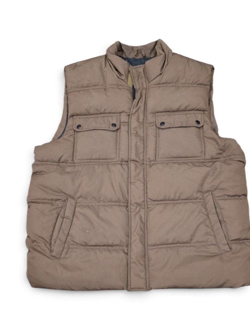 Men's Quilted Puffer Vest - Brown